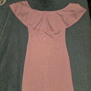 Reformation banana ribbed mini dress